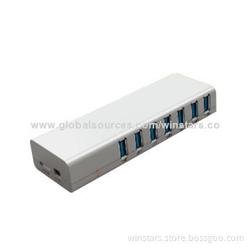 USB3.0 7-port Hub with Power Adapter, Over-current ProtectionNew